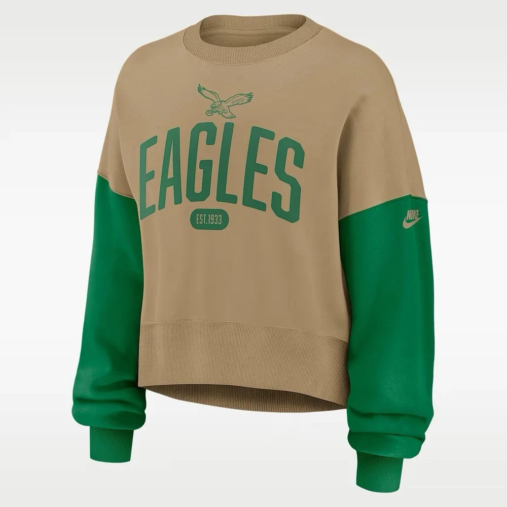 Philadelphia Eagles Nike Women's Medium Oversized Pullover Sweatshirt - New